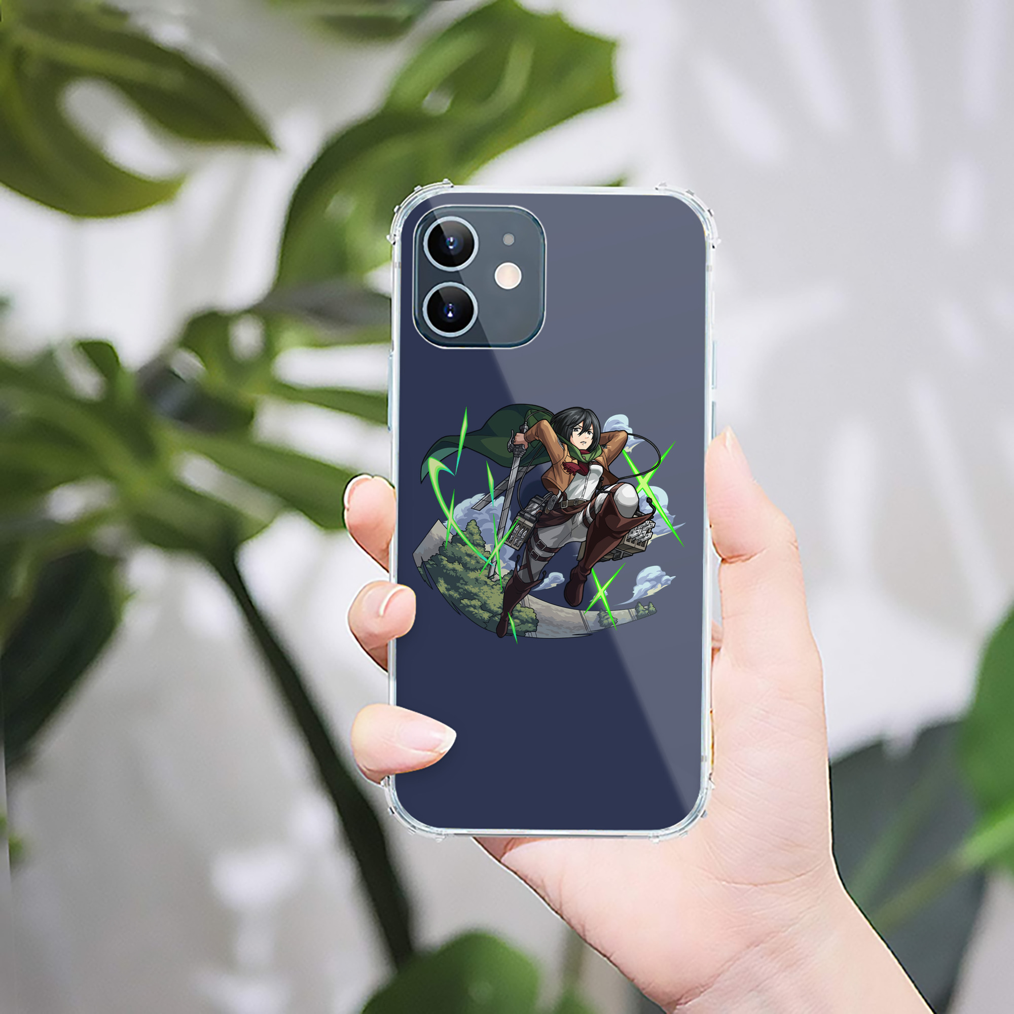 （画像用） 進撃の巨人 ミカサ·アッカーマン Attack on Titan Mikasa Ackerman 【iPhone 12シリーズ対応】透明スマホケース（クリアソフトケース）